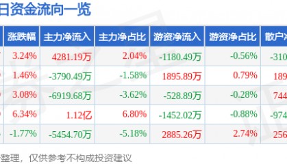 股票行情快报：中文在线（300364）2月10日主力资金净买入4281.19万元
